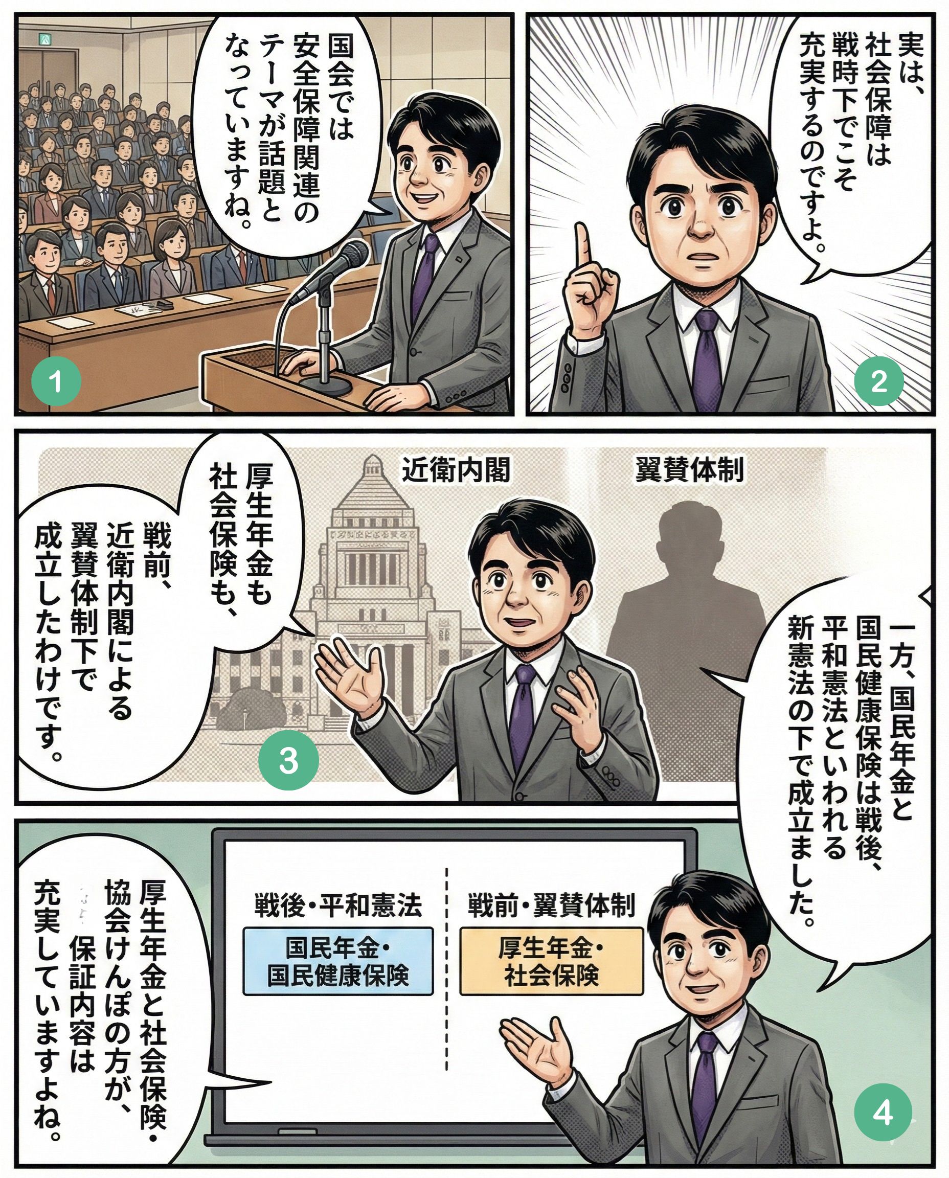 人前で話したり